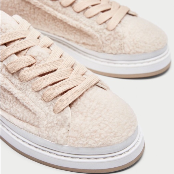 zara fur sneakers